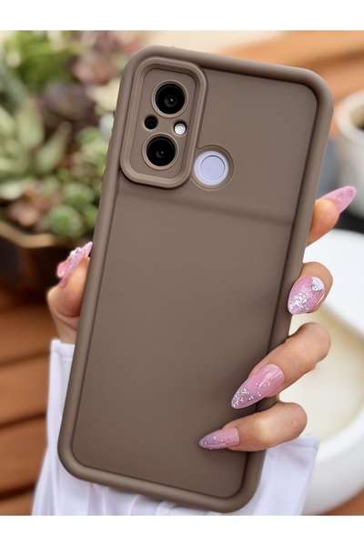 Go Aksesuar Redmi 12C Uyumlu Mat Lansman Parmak İzi Bırakmaz Esnek Silikon Kılıf