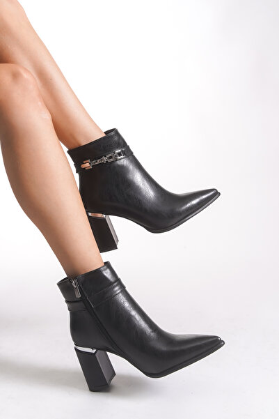 Riccon Kadın Sivri Burun Bot 0012062 Siyah