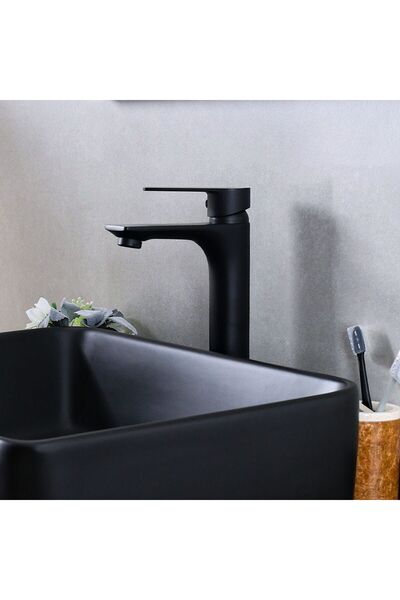 Danube Home Milano Lemo Tall Mixer Tap | Matt Black Bath Faucet | Brass | 5 Y...