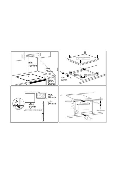 Samus Built-in hob PSI-64BG8, Induction, 4 cooking zones, Width 60 cm