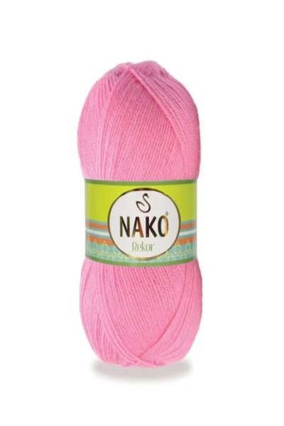 NAKO Rekor 2244 5 Adet El Örgü Ipliği Barbie Pembe