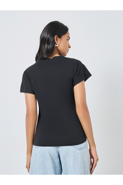 Take Two By Styli Solid Regular Fit Knitted T-Shirt