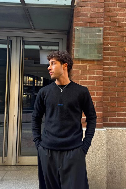 Flaw Wear Pulover brodat Silence negru