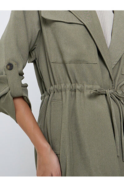 Styli Khaki Longline Utility Jacket