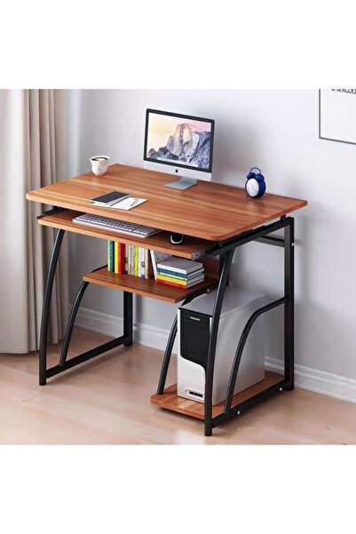 unbranded Practical computer table with stylish design and smart storage shelves