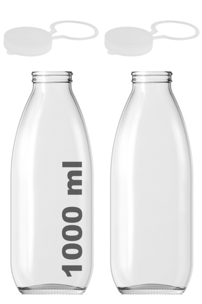 Afracam 1000 ml Şeffaf Süt, Ayran, Su, Limonata, Meşrubat Şişesi 1000 Cc Süra...