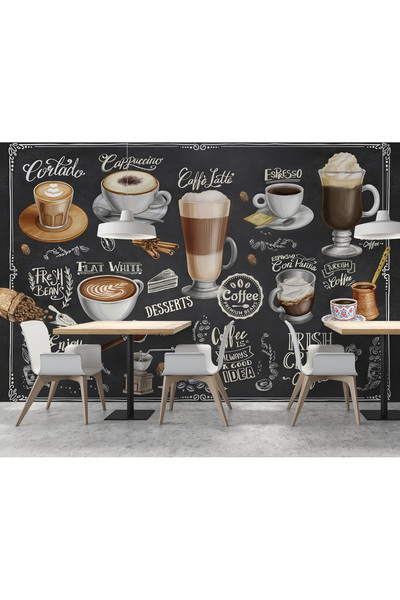 Tasarım Kahve Çeşitleri Kahve Çekirdekleri Turkish Coffee Caffe Latte Koyu Ze...