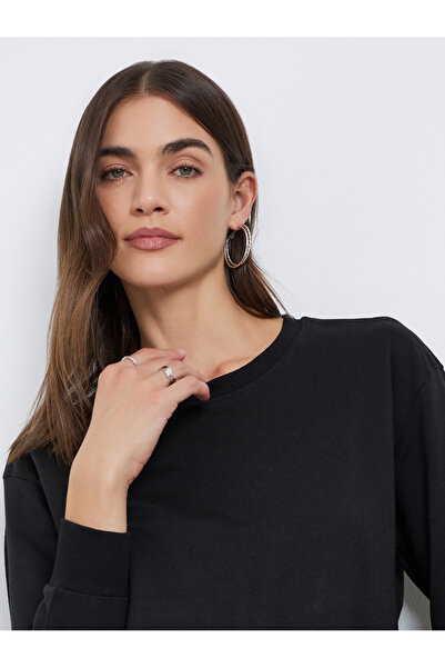 Styli Black Regular Fit Sweatshirt