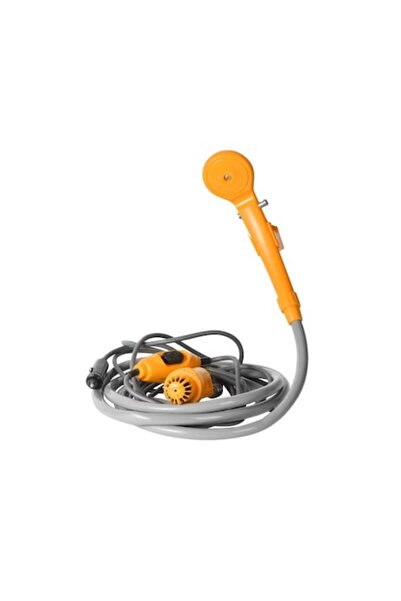 stuffix Portable Shower for Camping with Water Pump and 12V Power Supply, Orange