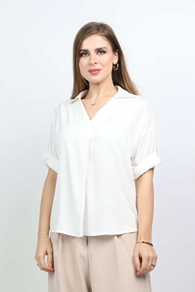 Nichii قميص سادة بأزرار أمامية