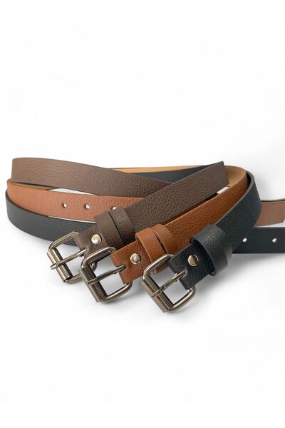 Gesa Fine Old Money 3-Piece Set Black-Tan-Brown Belt