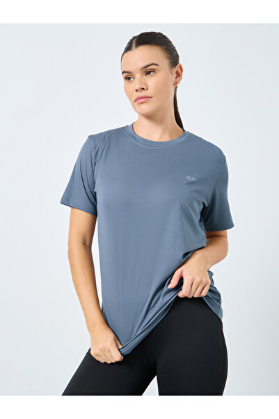 Styli Reflective Text Basic Short Sleeves Top