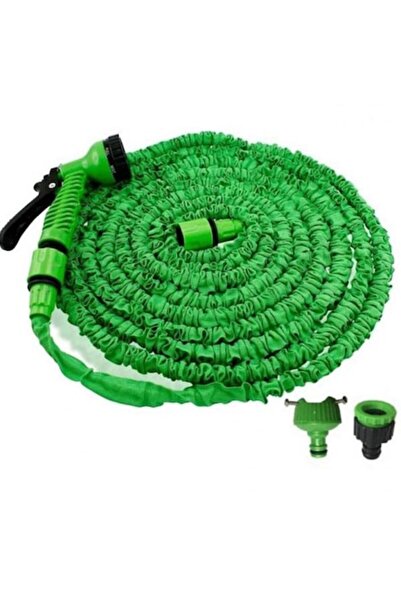OEM Garden Hose, Extendable with Multifunctional Nozzle for Watering, 60m, Green