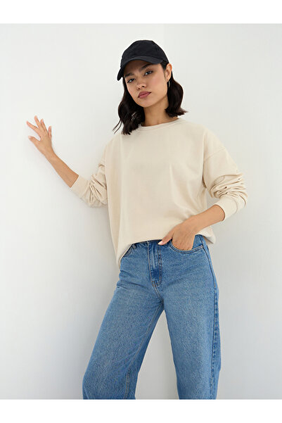 Styli Oversized Solid Longline Sweatshirt