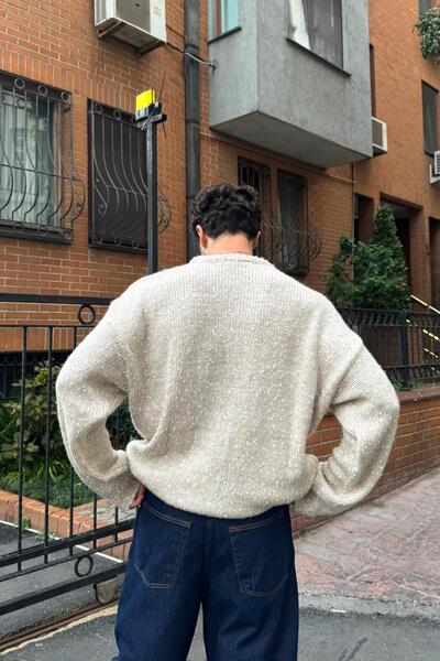 Flaw Wear Πλεκτό πουλόβερ με χρωματική αποχρωματισμένη μετάβαση σε μπεζ