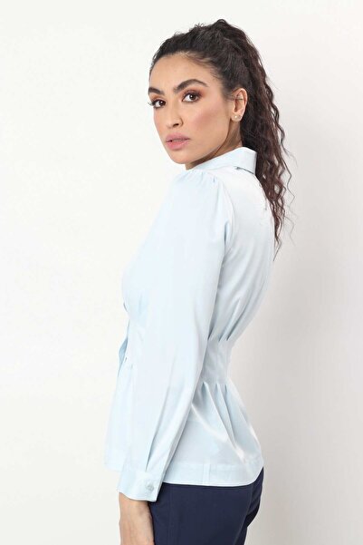 Nichii Gathered Waist Long-Sleeve Shirt