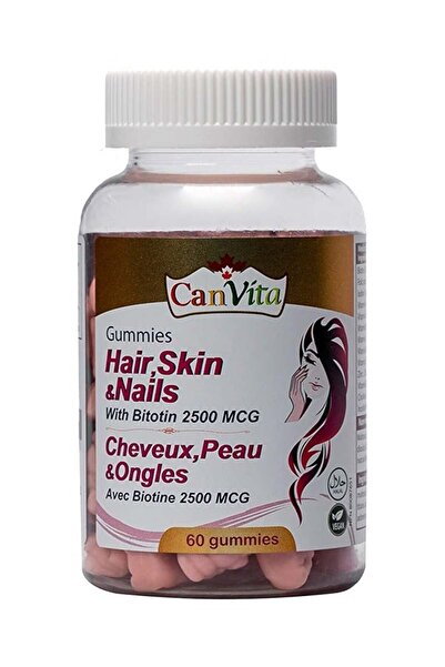 Canvita HAIR, SKIN, AND NAILS WITH BIOTIN 2500MCG, 60 TABLETS