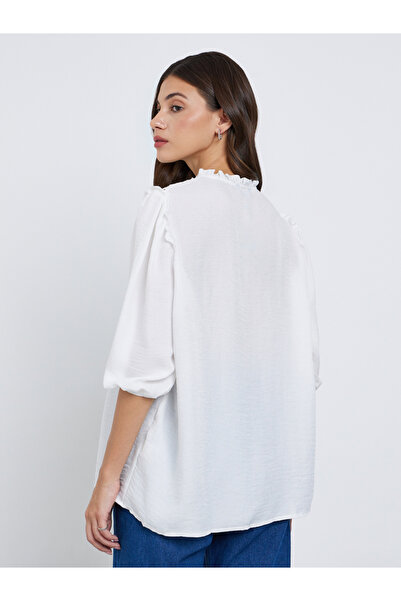 Take Two By Styli Solid Burnout Oversized Shirt