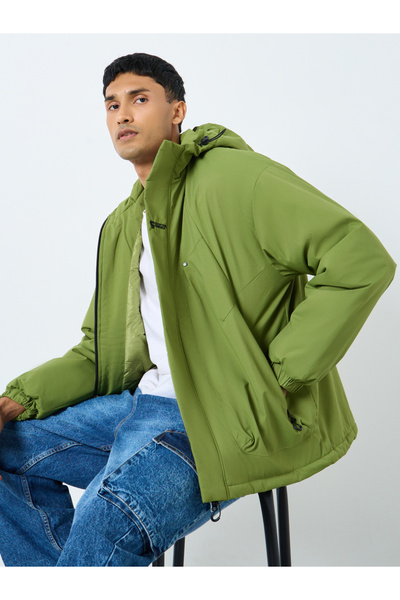 Styli Men Oversized Hooded Windbreaker Jacket