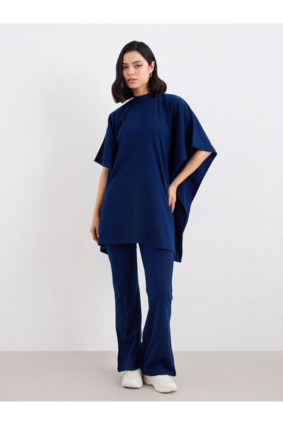 Styli Women Draped Knit Top and Pants Winter Modest Set