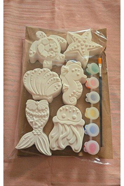 yağmur candle Taş Tozu Boyama Seti – Deniz Canlıları Serisi (6 Figür + Boya &...