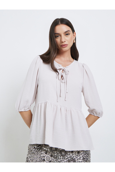 Take Two By Styli Ruffle Hem Tops and All-Over Printed Pants Set