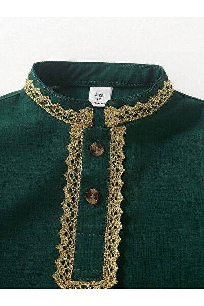 Take Two By Styli Boys Button Front Sequined Detail Shirt