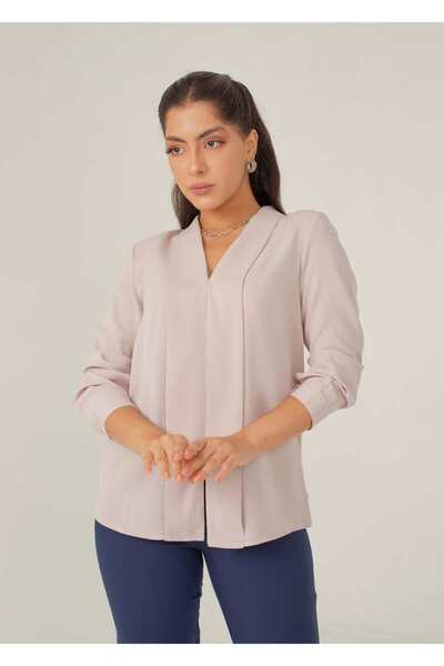 Nichii قميص سادة بأكمام طويلة