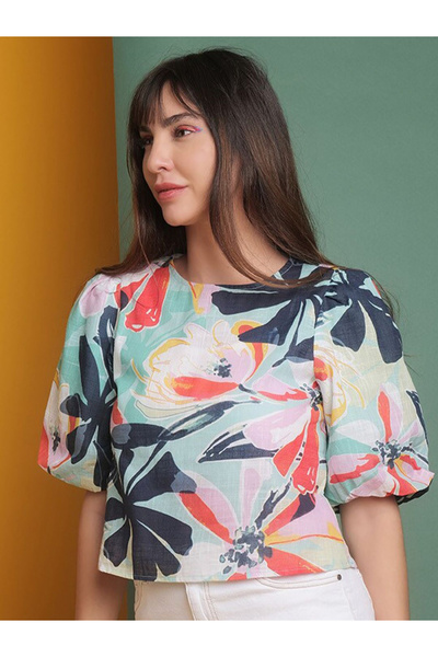 Freehand By Styli Women Multi Floral Print Top