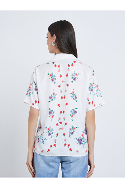 Take Two By Styli Floral Printed Buttoned Short Sleeve Shirt