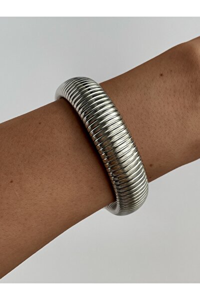 Vitastyle ÖZEL SERİ TIRTIKLI ÇİZGİ DETAYLI KALIN HASIR AYARLANABİLİR PLAKA KELEPÇE BİLEKLİK