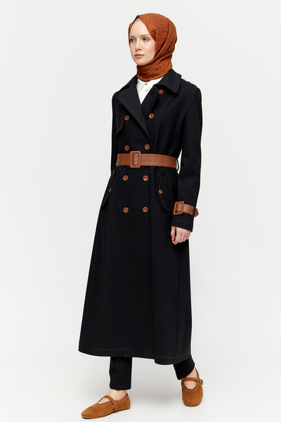 Setrms Kruvaze Kemerli Pardösü