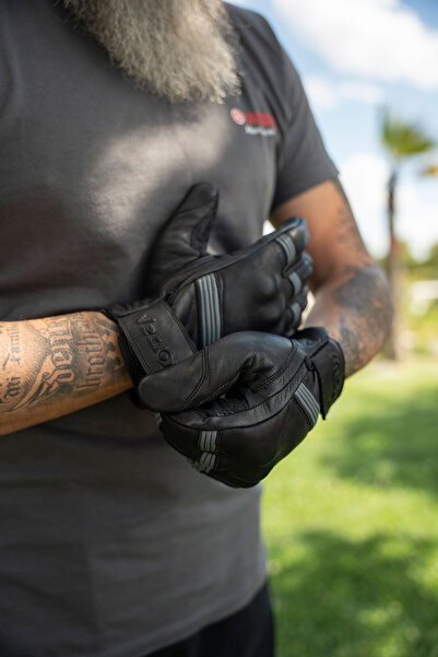 Tech90 Vecton Custom Deri Motosiklet Eldiveni