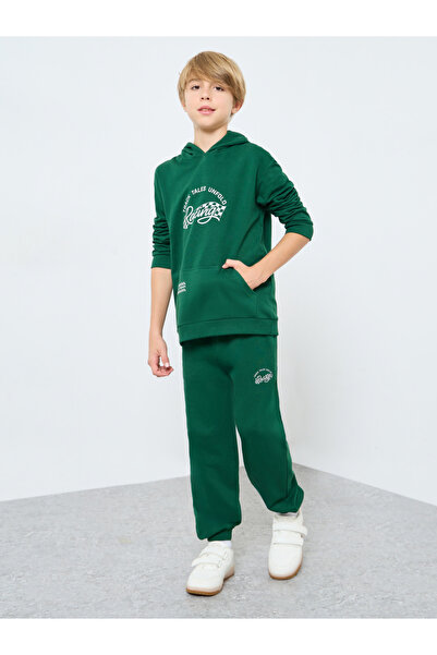 Styli Teens Green Racing Print Hoodie and Joggers Set