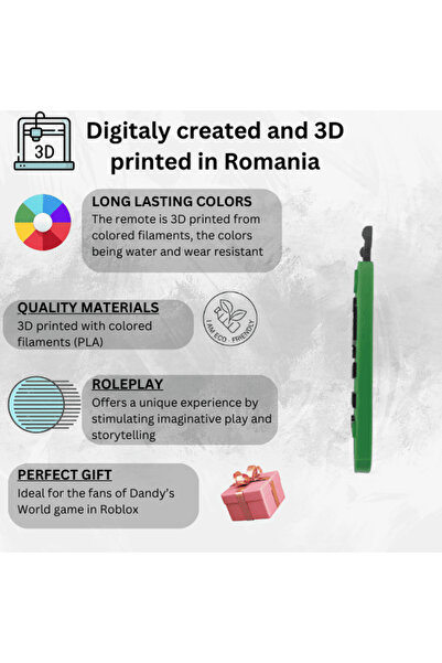 Lulu's Prints Vee Remote – Roblox Dandy's World figurine accessory – 3D printed replica
