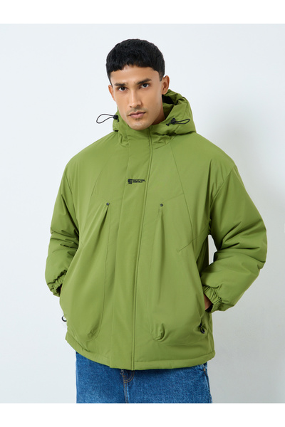 Styli Men Oversized Hooded Windbreaker Jacket