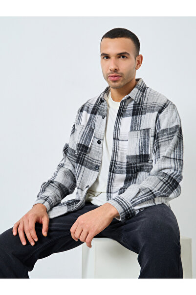 Styli جاكيت رجالي كاجوال منقوش قصة فضفاضة