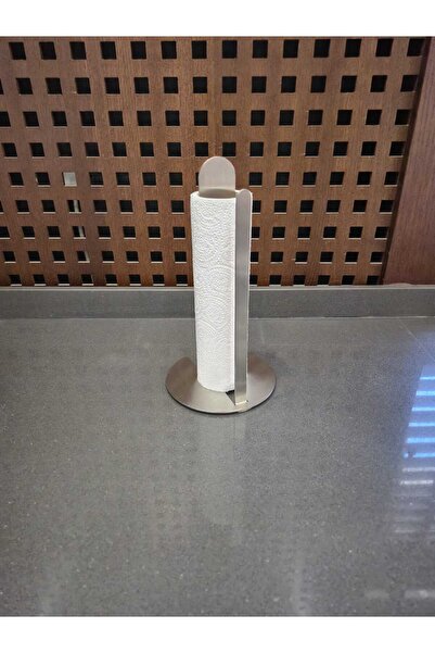 Bath & Kitchen Paslanmaz Çelik Modern Kağıt Havlu Standı – Kaymaz Tabanlı, Şı...