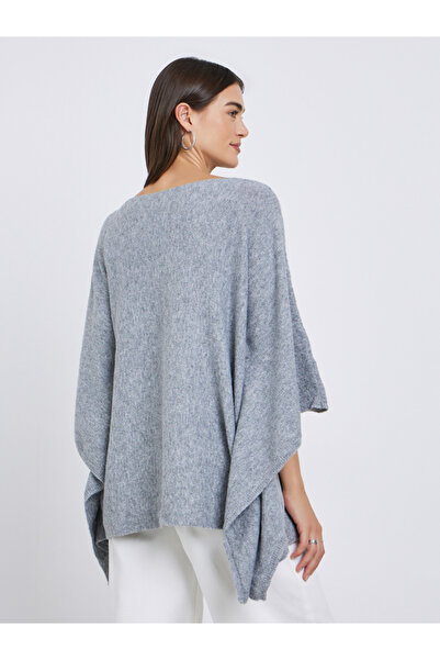 Styli Grey Oversized Knit Cape Sweater