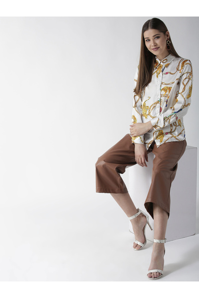 Styli Animal Print Buttoned Long Sleeve Shirt