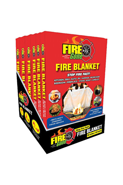 Firegone بطانية حريق منزلية آمنة مكونة من 6 قطع، مقاس 40 × 40 بوصة