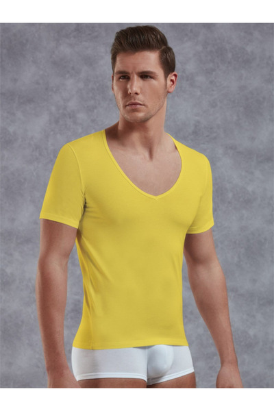 cha chaa cha cha Ανδρικό μπλουζάκι με κοντό μανίκι με βαθύ λαιμόκοψη σε σχήμα...