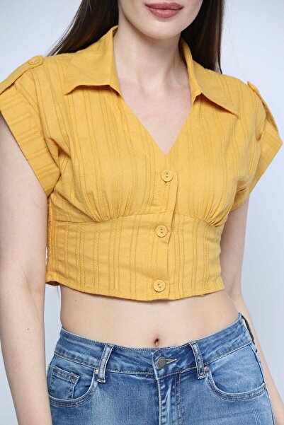 mica Short Open-Neck Shirt