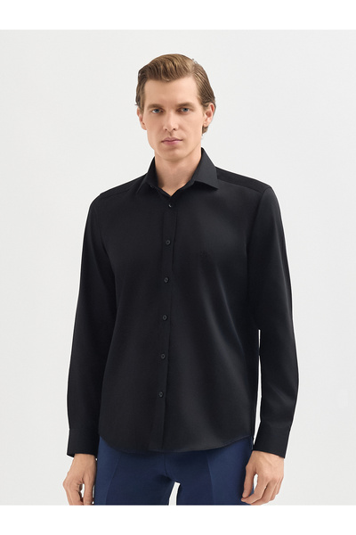 Karaca Erkek Slım Fıt Gömlek-Siyah
