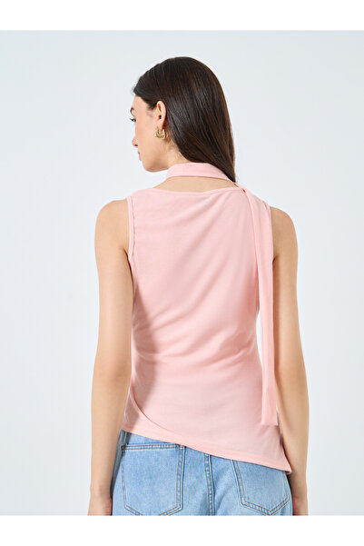 Take Two By Styli Solid Tie Detail Sleeveless Ribbed Cami
