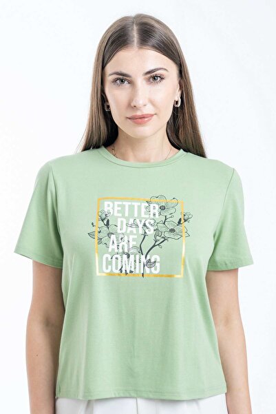 mica Graphic Print Short Sleeve Top