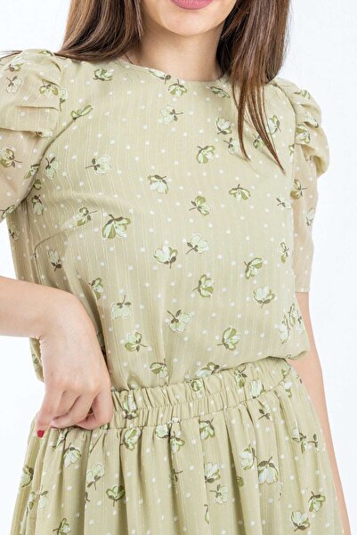 mica Floral Puff Sleeve Top