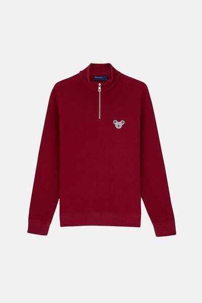 Reflect Studio Φούτερ Koala SuperSoft Quarter-Zip - Βουργουνδίας