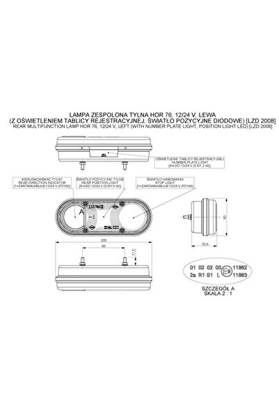 HORPOL LED taillight – right