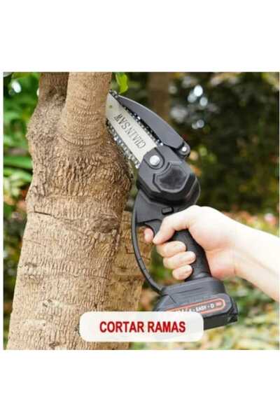 OEM Portable Electric Chainsaw / Chainsaw, 24V, 1500mAh, 2 Batteries, 2 Chains, Black